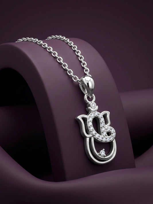 Silver Siddhi Pendant With Chain