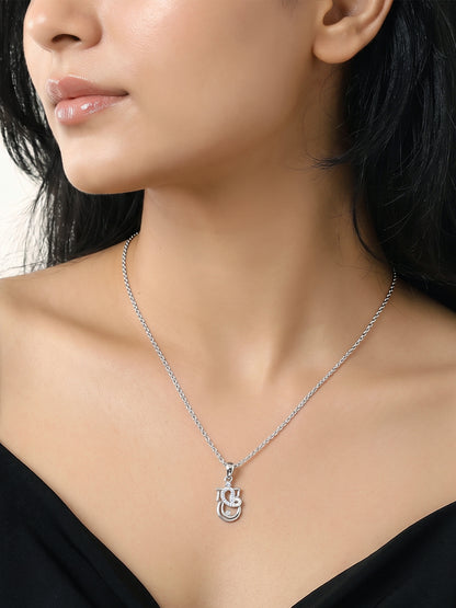 Silver Siddhi Pendant With Chain