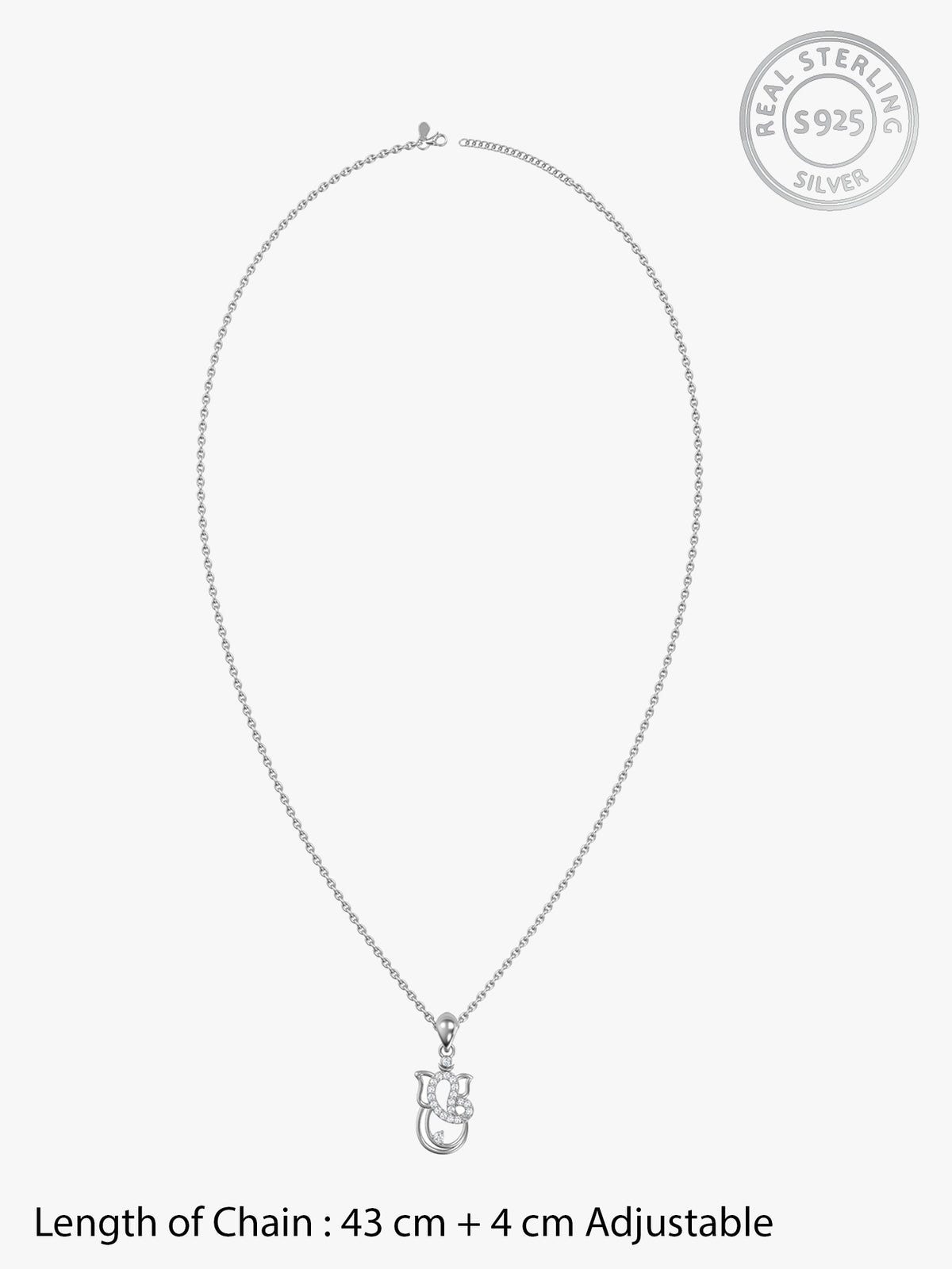 Silver Siddhi Pendant With Chain