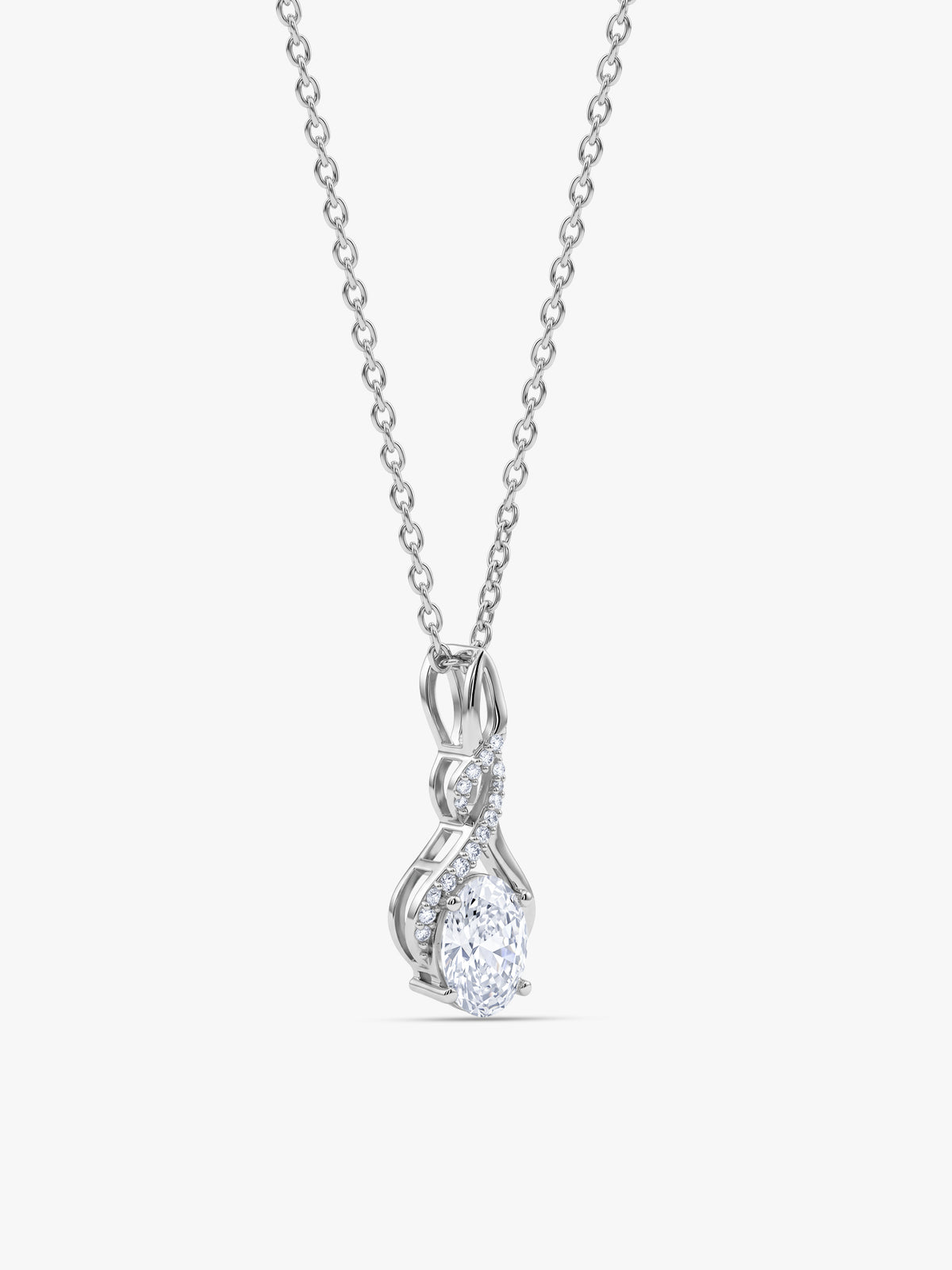 Silver Infinite Forever Pendant With Link Chain