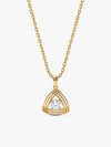 Golden Tripod Pendant With Link Chain