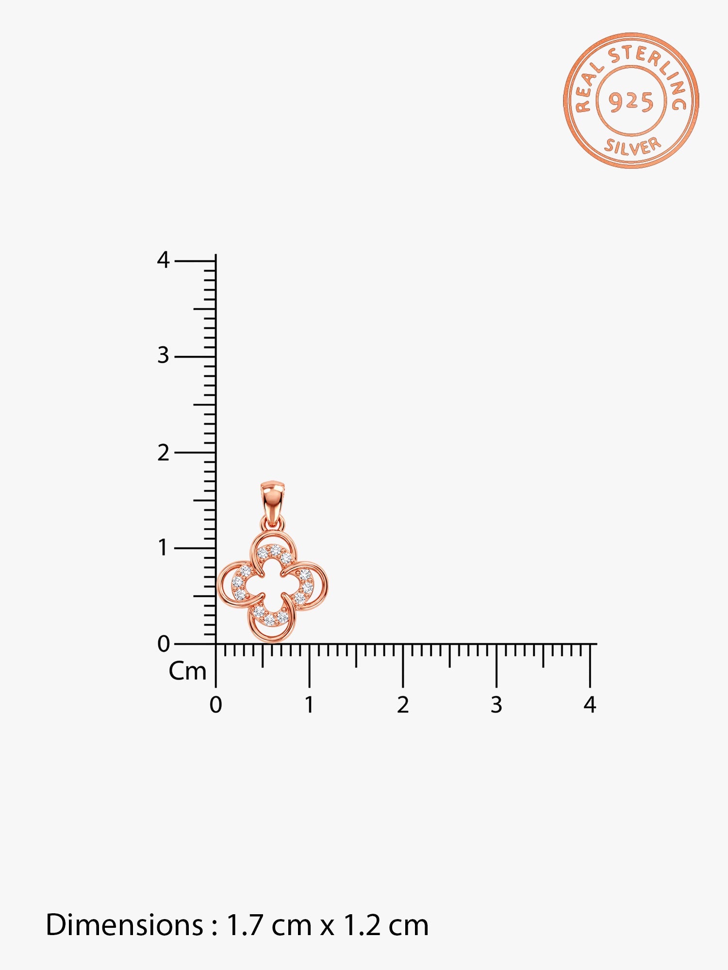 Rose Gold Orchid Blush Pendant With Link Chain