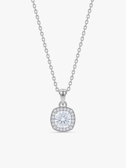 Silver Clemence Pendant With Link Chain