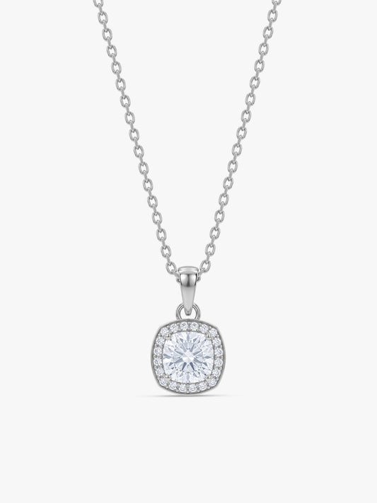 Silver Clemence Pendant With Link Chain