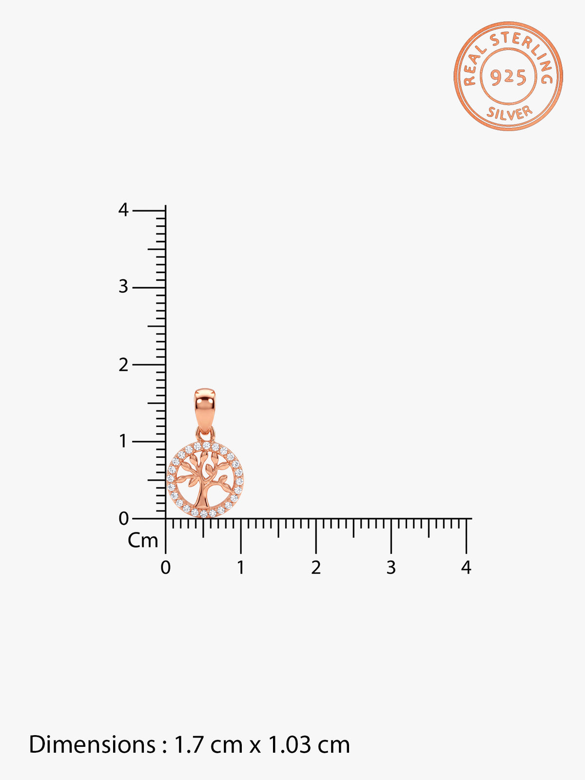 Rose Gold Oleifera Pendant With Link Chain