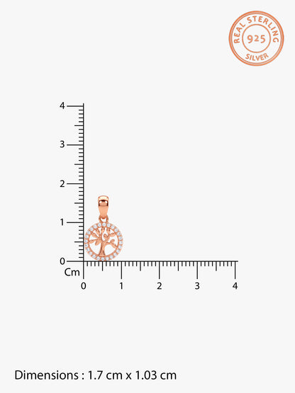 Rose Gold Oleifera Pendant With Link Chain