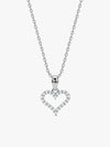 Silver Eternal Heart Pendant With Link Chain