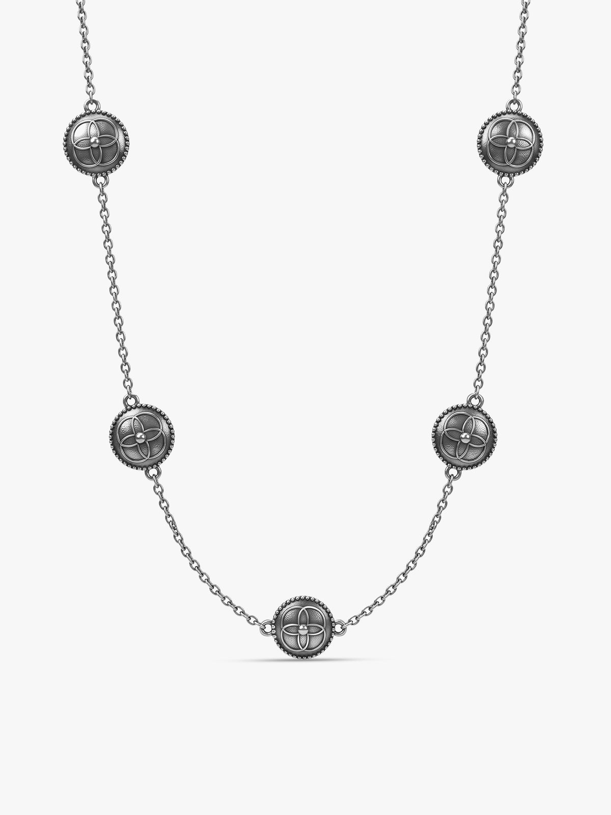 Oxidised Silver Iverra Necklace