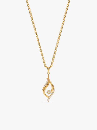 Golden Evren Pendant With Link Chain