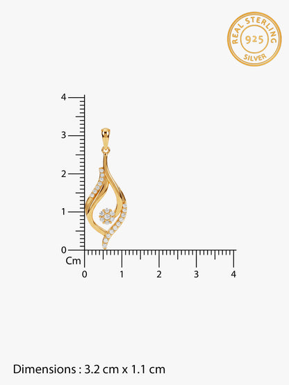 Golden Evren Pendant With Link Chain