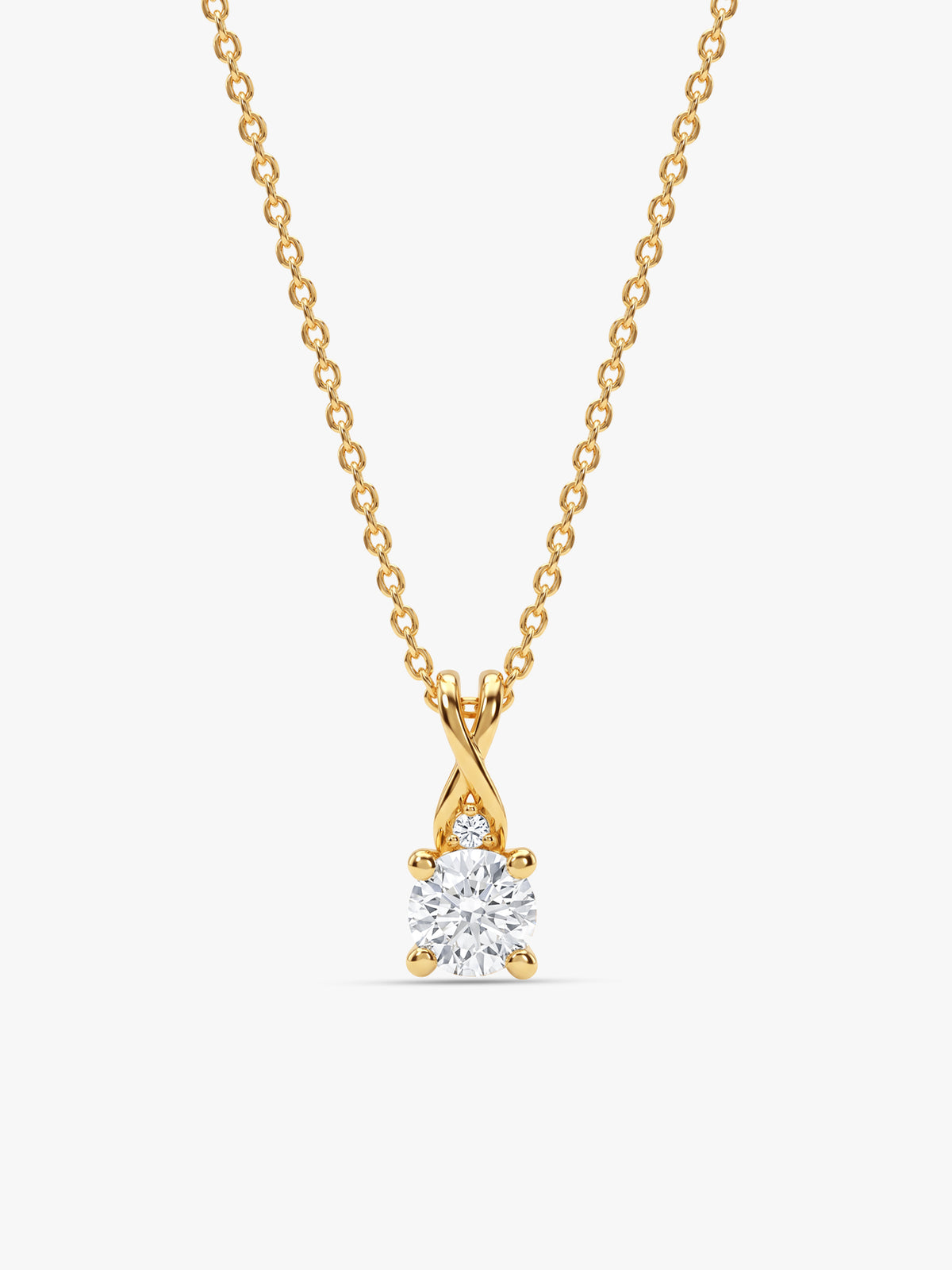 Golden Lumina Glow Pendant With Link Chain