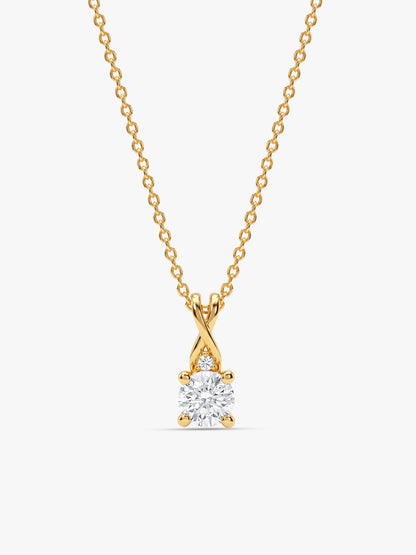 Golden Lumina Glow Pendant With Link Chain