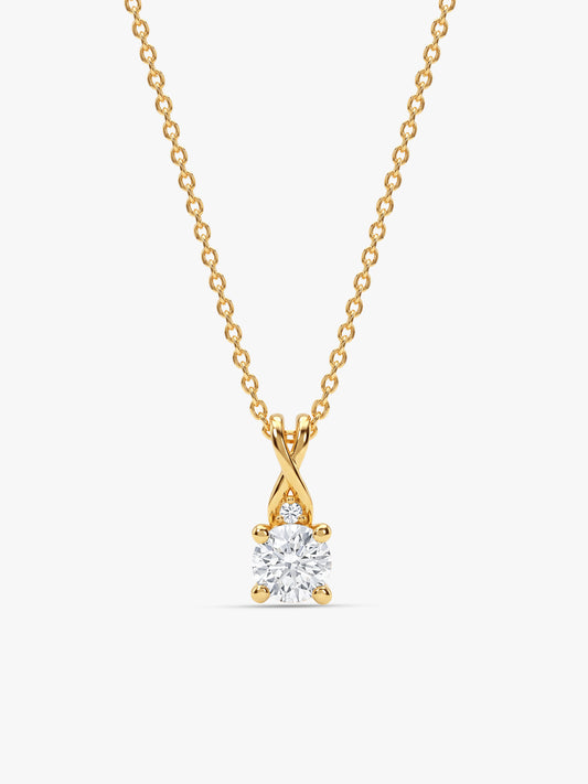 Golden Lumina Glow Pendant With Link Chain
