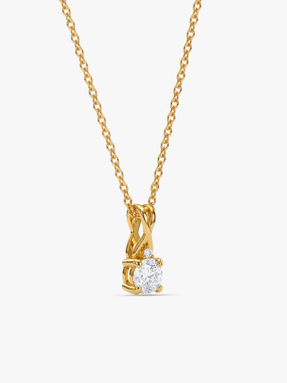Golden Lumina Glow Pendant With Link Chain
