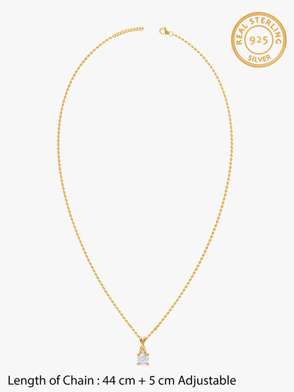 Golden Lumina Glow Pendant With Link Chain