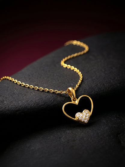 Golden Adoria Pendant With Link Chain