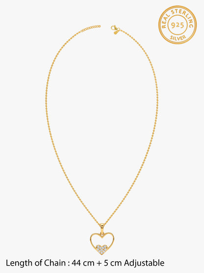Golden Adoria Pendant With Link Chain