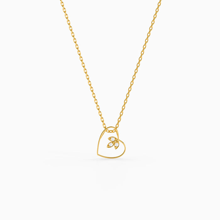 Golden Amabel Pendant With Link Chain