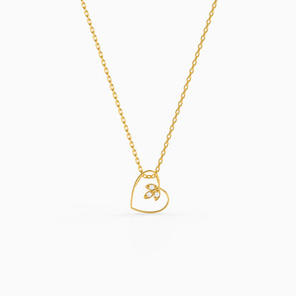 Golden Amabel Pendant With Link Chain