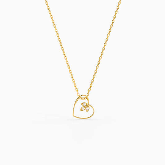 Golden Amabel Pendant With Link Chain