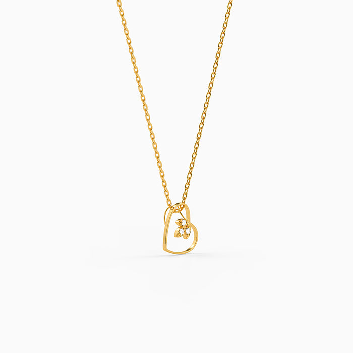 Golden Amabel Pendant With Link Chain