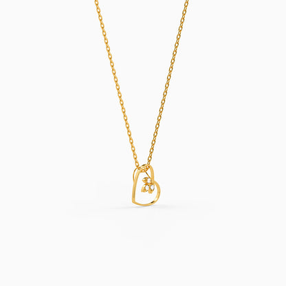 Golden Amabel Pendant With Link Chain