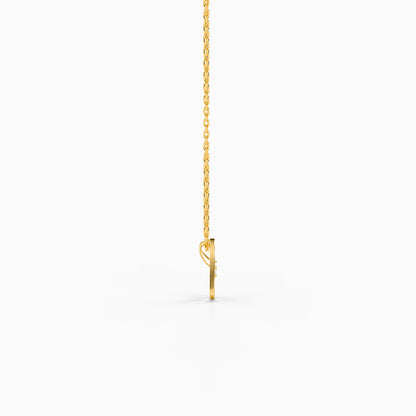 Golden Amabel Pendant With Link Chain