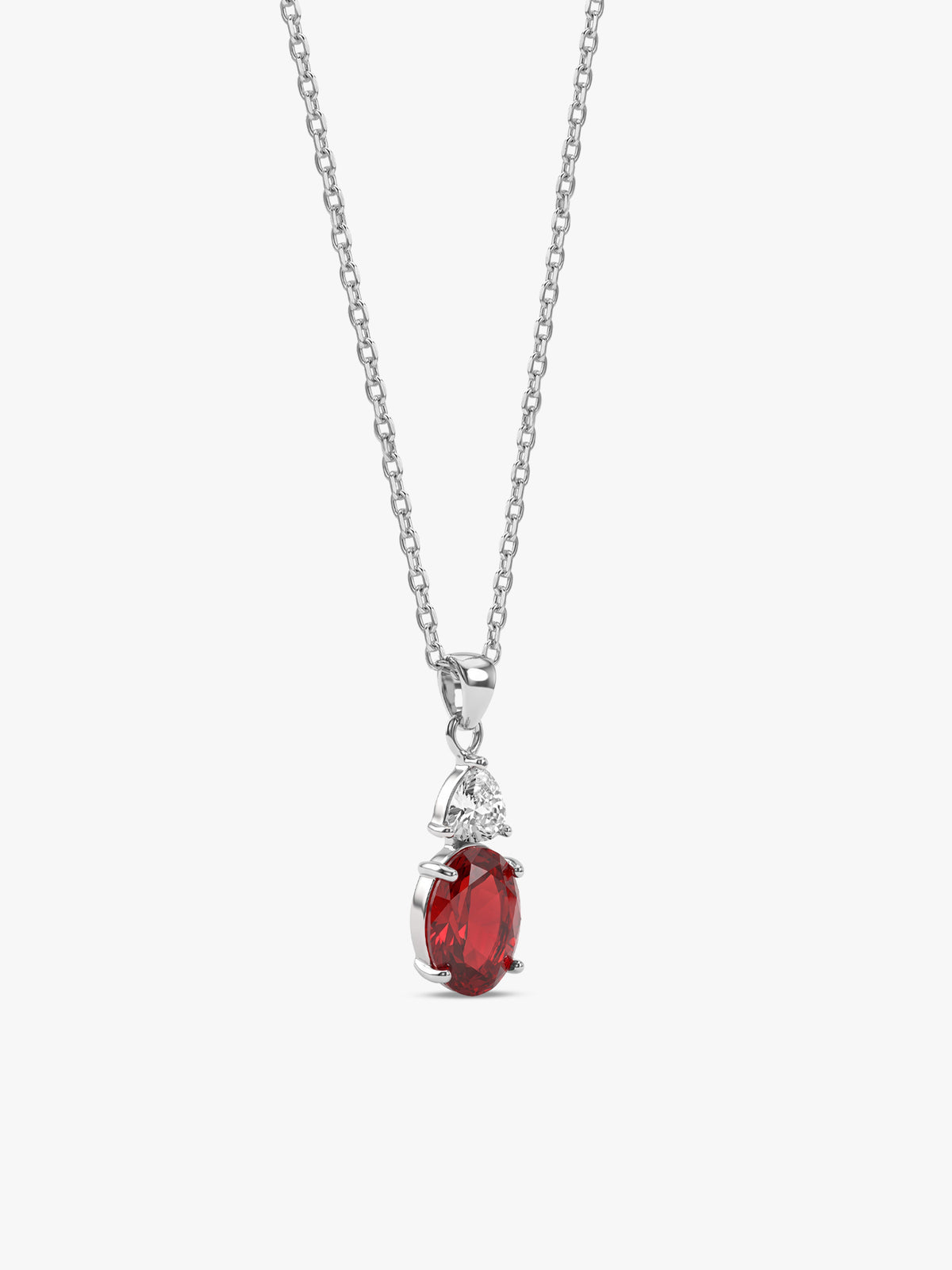 Silver Rosella Pendant With Link Chain