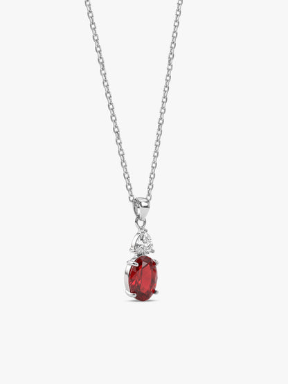 Silver Rosella Pendant With Link Chain