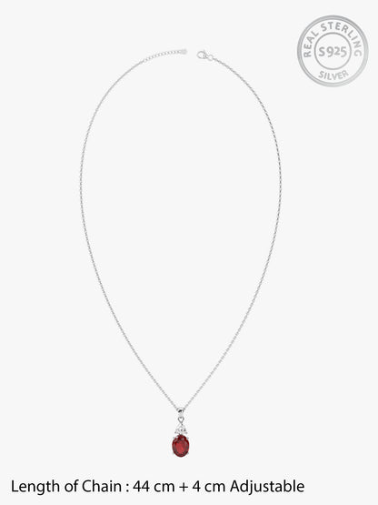 Silver Rosella Pendant With Link Chain