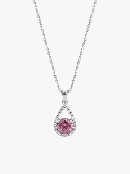 Silver Rosina Pendant With Link Chain
