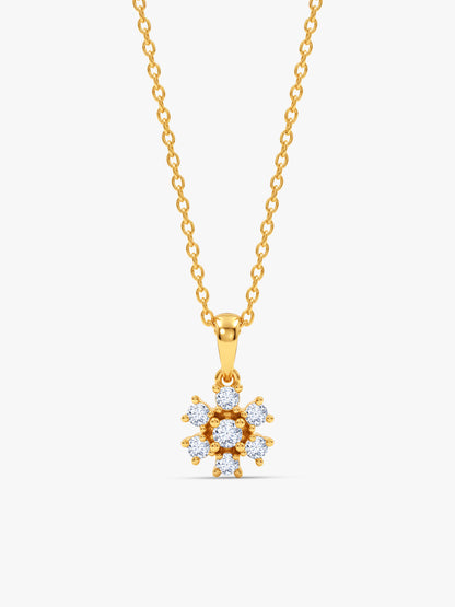 Golden Rosabelle Pendant With Link Chain