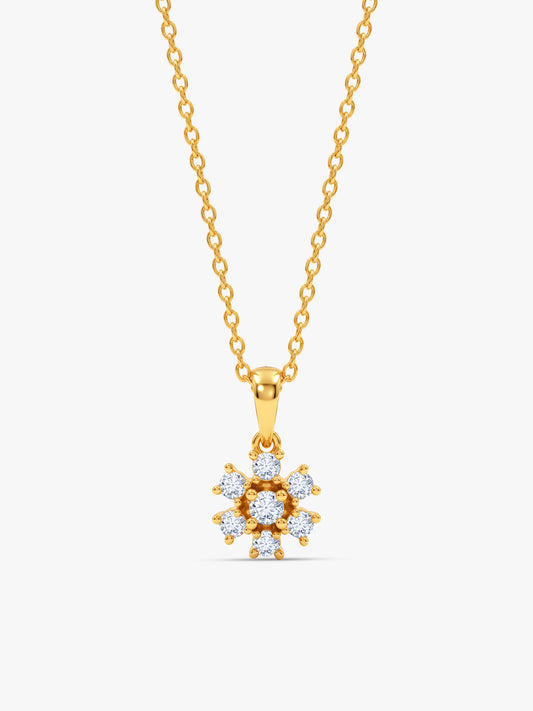 Golden Rosabelle Pendant With Link Chain