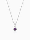 Silver Purple Sphere Pendant