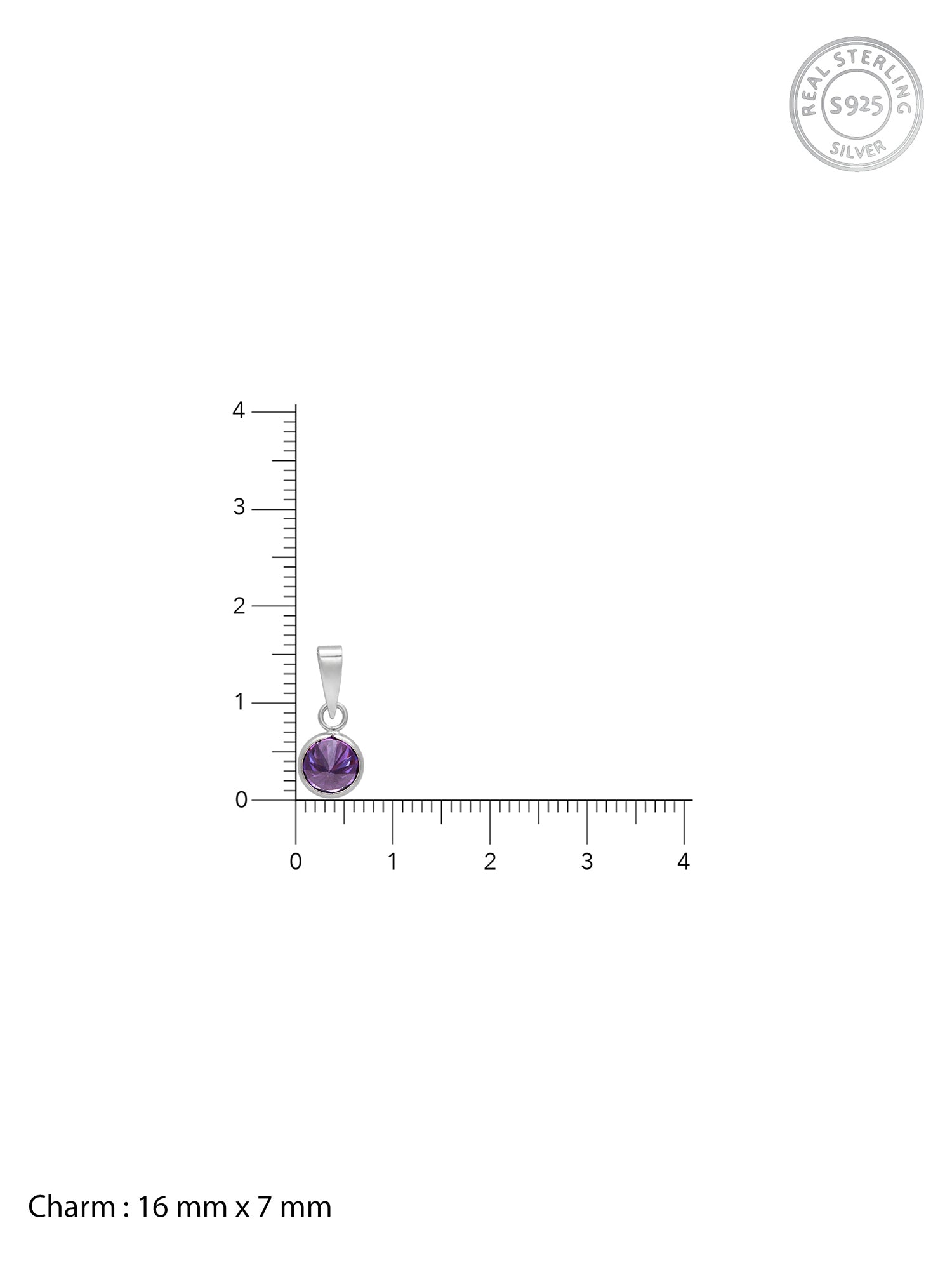 Silver Purple Sphere Pendant