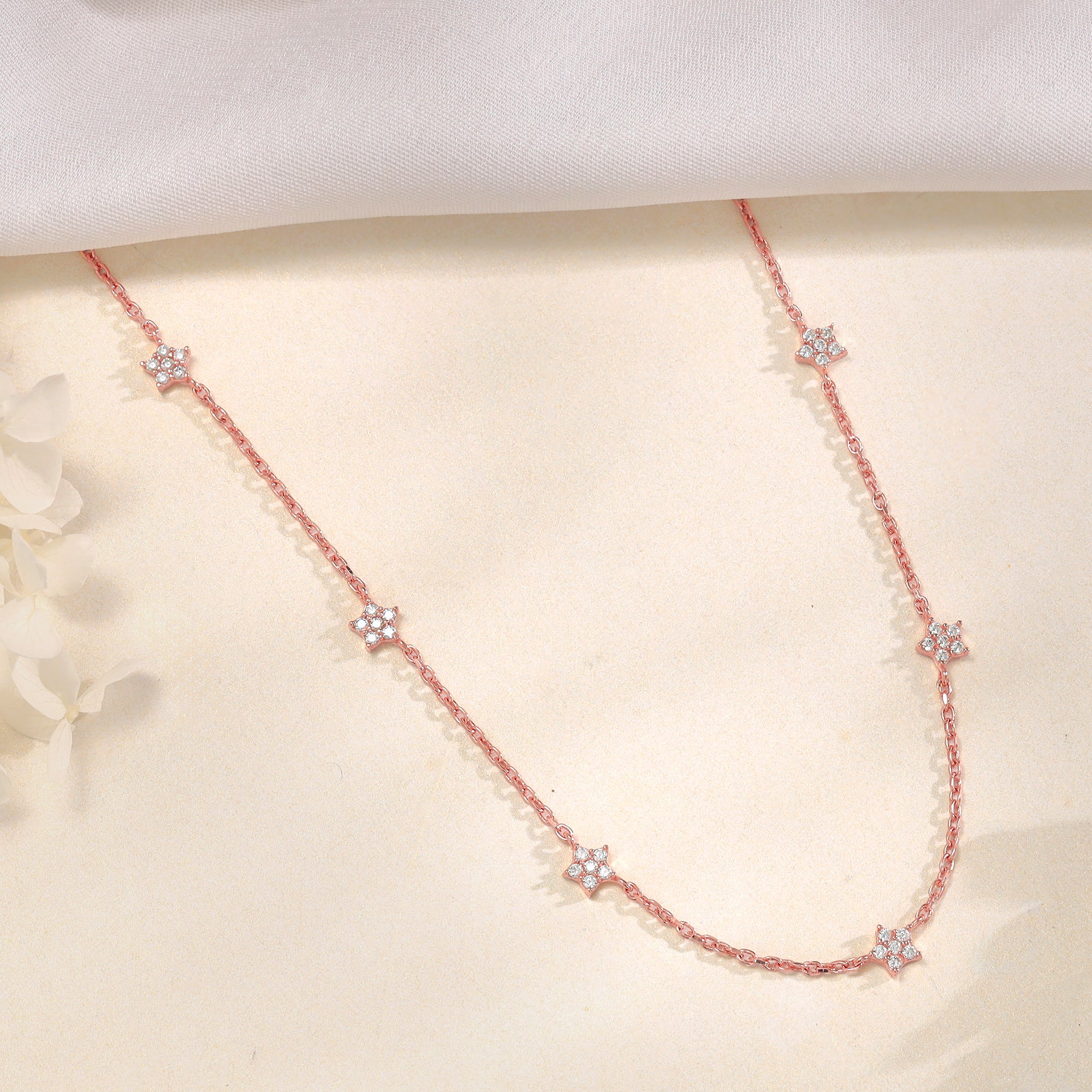 Rose Gold Star Constellation Necklace - Image 1