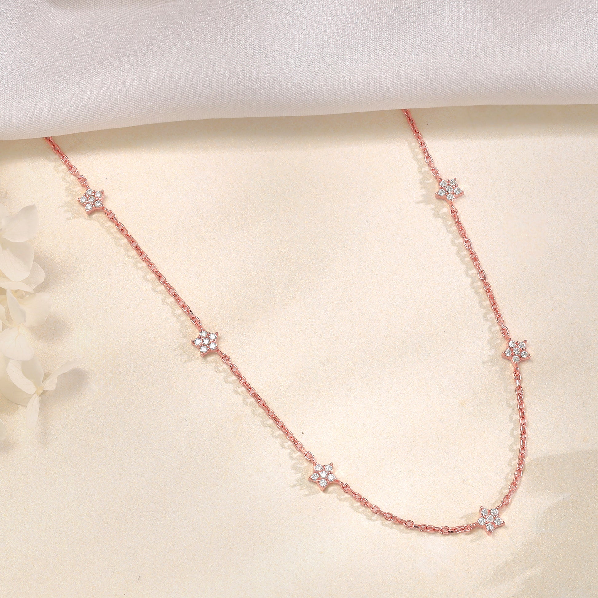 Rose Gold Star Constellation Necklace – GIVA - Main Image