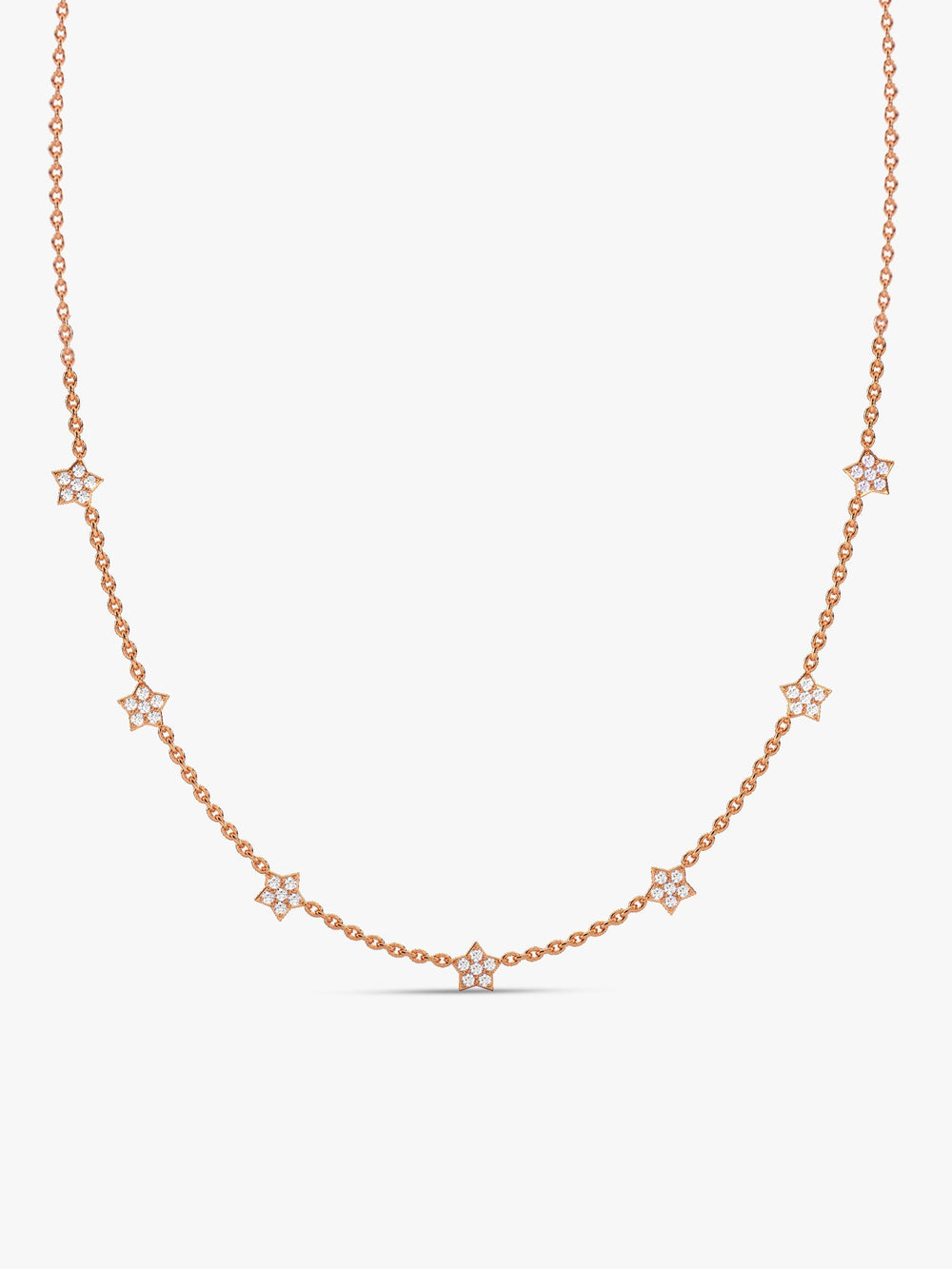 Rose Gold Star Constellation Necklace
