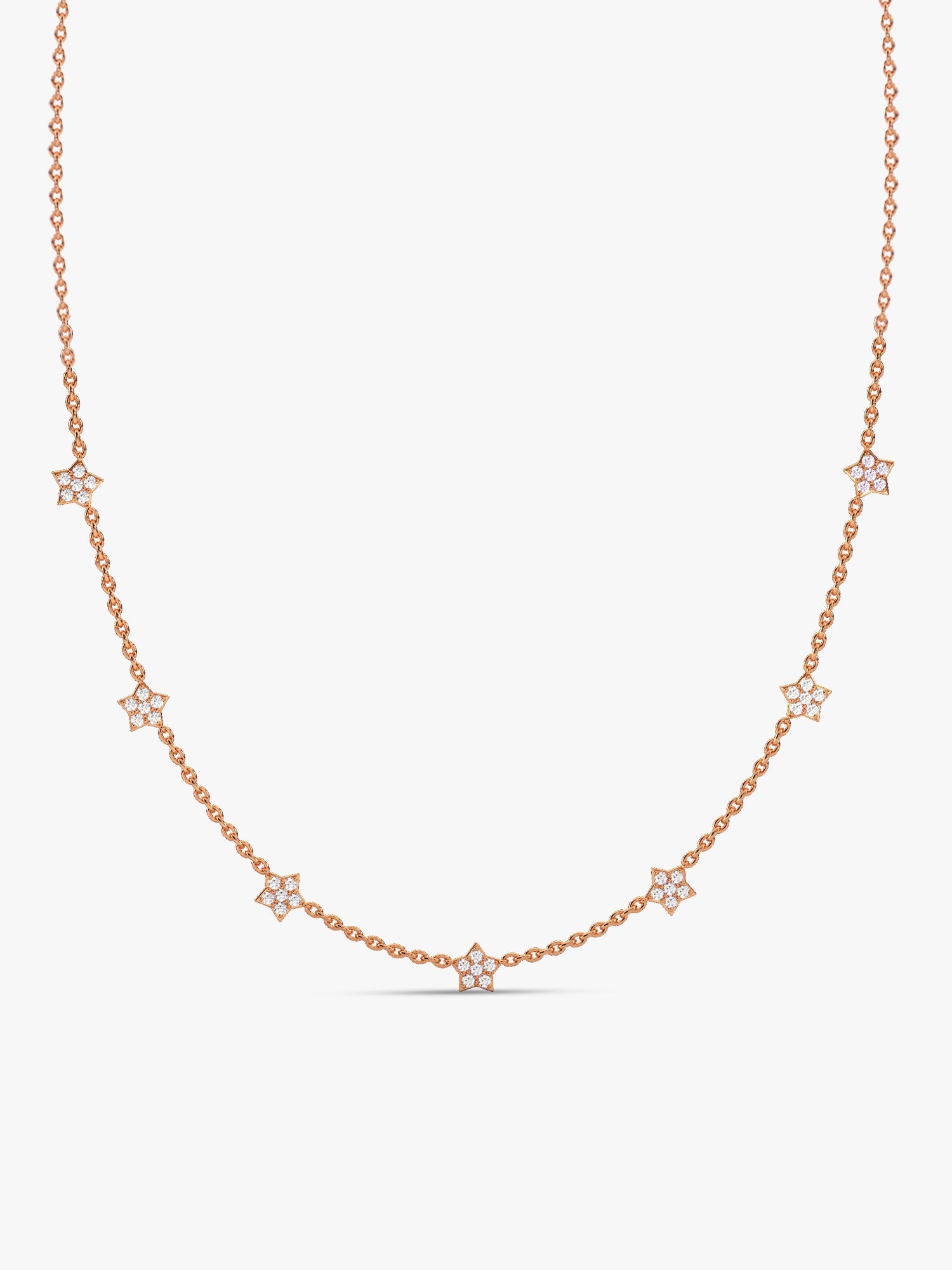 Rose Gold Star Constellation Necklace