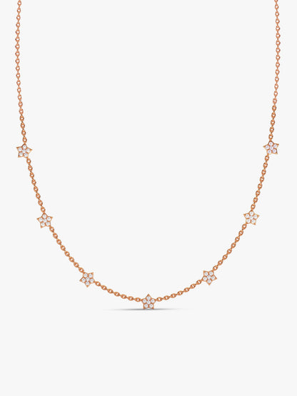 Rose Gold Star Constellation Necklace