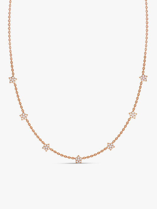 Rose Gold Star Constellation Necklace
