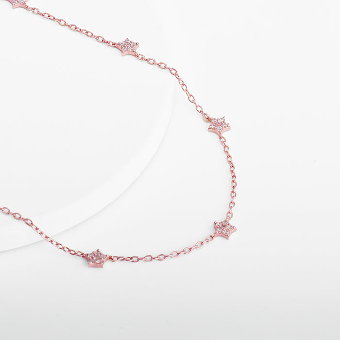 Rose Gold Star Constellation Necklace