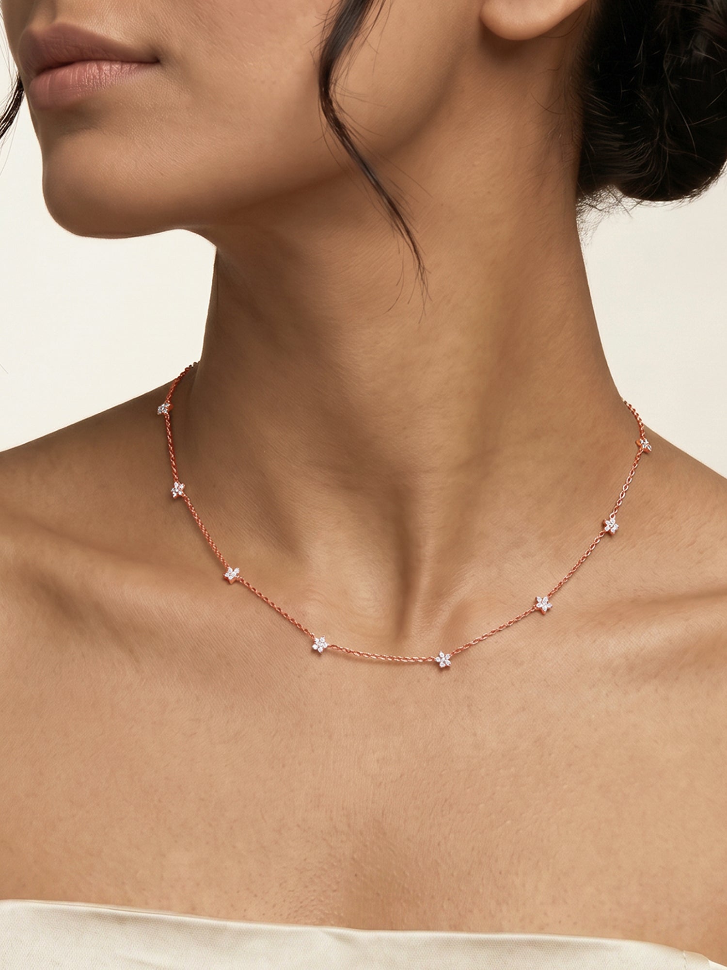 Rose Gold Star Constellation Necklace