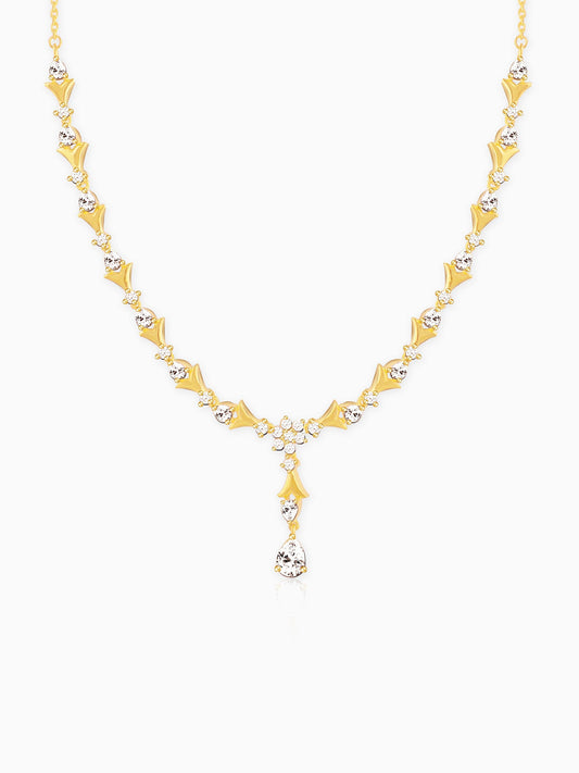 Golden Glinting Joy Zircon Pendant