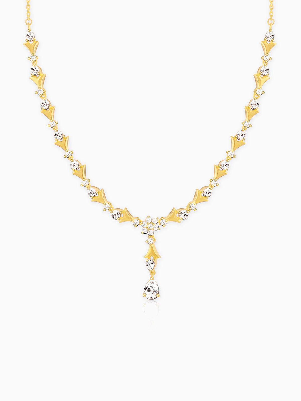 Golden Glinting Joy Zircon Pendant