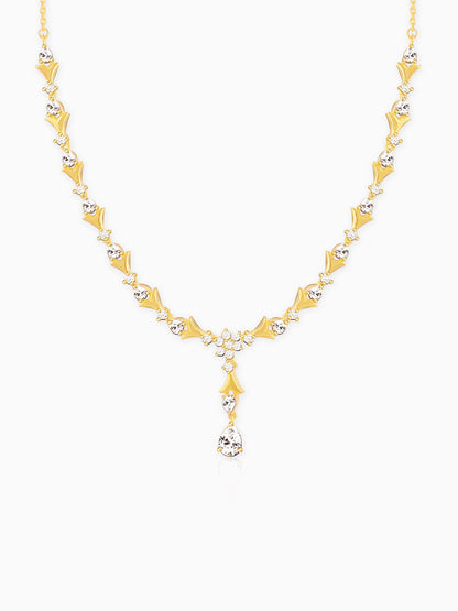 Golden Glinting Joy Zircon Pendant