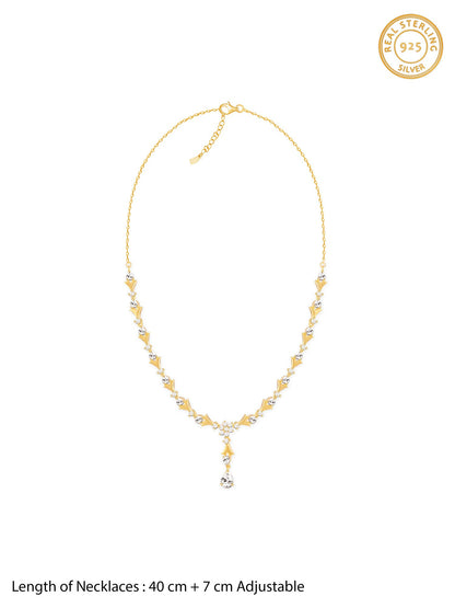 Golden Glinting Joy Zircon Pendant