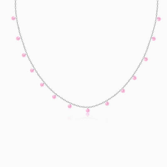 Silver Baby Pink Fantasy Necklace
