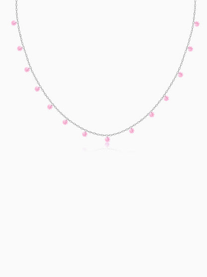 Silver Baby Pink Fantasy Necklace