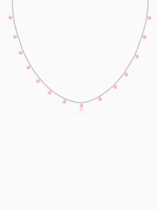 Silver Baby Pink Fantasy Necklace